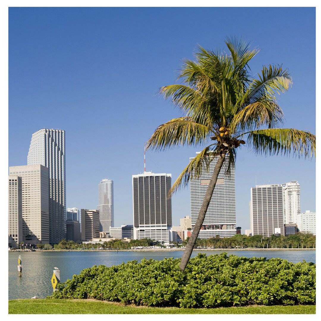 Seidenmatte Tapete Miami Beach Skyline