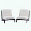 Ensemble de 2 chaises d'appoint Scott Living Moda - blanc - structure en bois massif noir-457912762-457912761