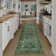 Romola Washable Oriental  Green Area Rug With Non-Slip Backing