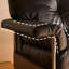 Black Straight-Line Retro Mid-Century Sofa