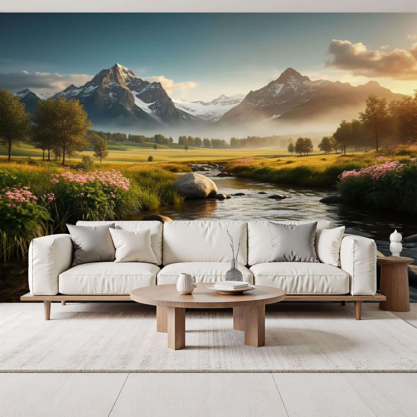 Red Barrel Studio® Landscape Peel and Stick Wallpaper Serene Mountain ...