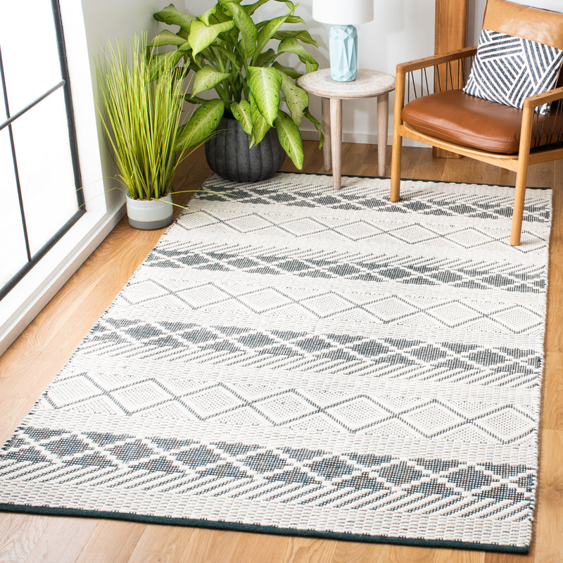 Tapis en laine tissé à la main Baring Natura, Rectangle 5 pi x 8 pi