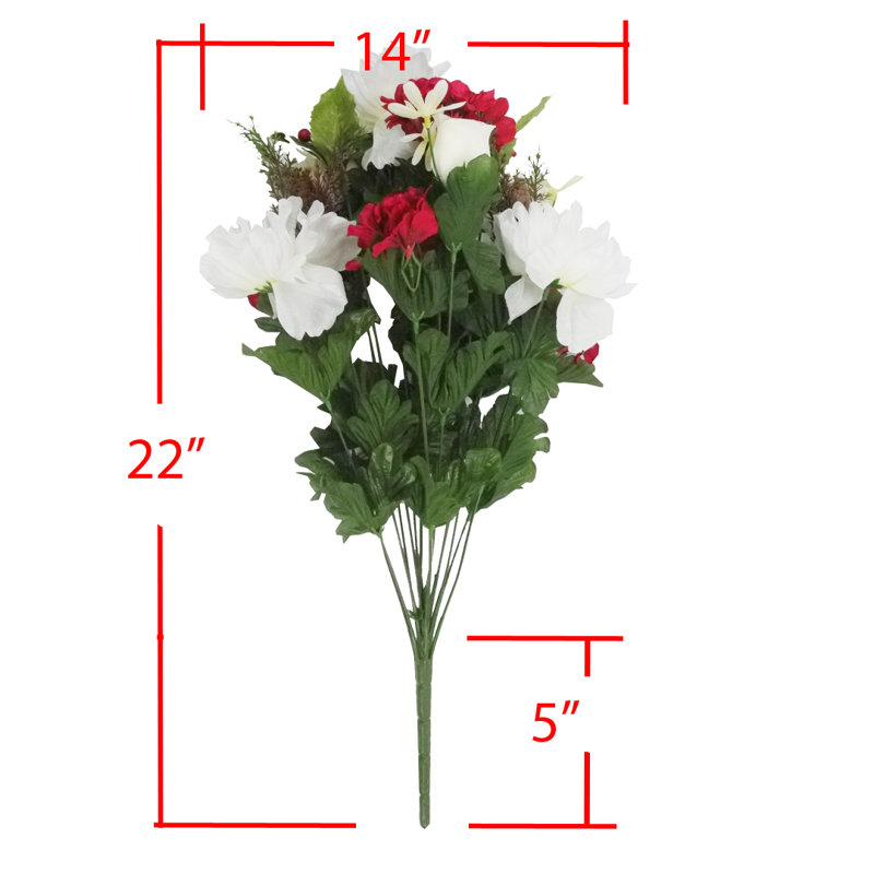 Arrangements floraux artificiels mélangés