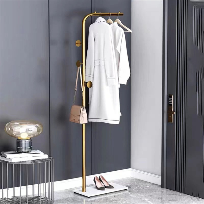 Portant à vêtements en métal 17,5 po Nakeeta, Or/blanc