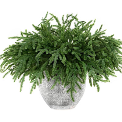 12pcs Artificial Norfolk Pine Branches