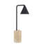 Lampe de table à DEL tâche portative au fini charbon