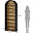 Spacious Display Shelving,Freestanding Bookshelf,Arched Bookcase-1939682333