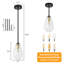 Luminaire suspendu moderne en verre 1 lumière, luminaire suspendu réglable pour îlot de cuisine, salle à manger et entrée-446866206