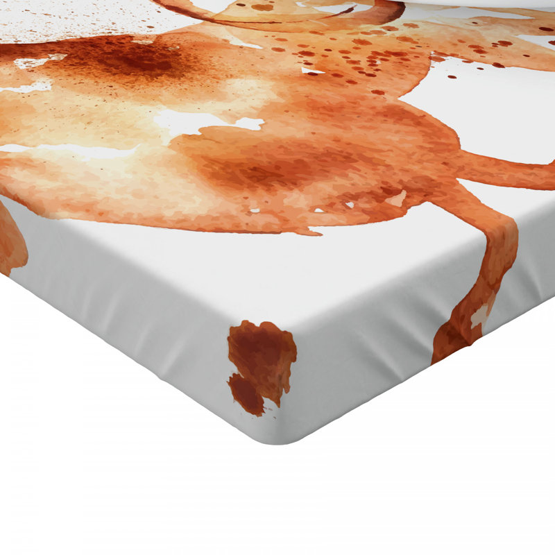 Microfiber Fitted Sheet, Full Fitted Sheet, Coffee Art 2
