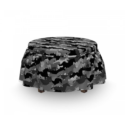 Ensemble de housse pour repose-pieds à coussin de boîte 2 pièces mustang