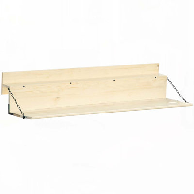 Patio Balcony Table with Foldable Wood