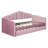 Twin Size Upholstered Daybed With Trundle,Velvet Sofabed With USB Charging Ports,No Box-Spring Needed-590531851