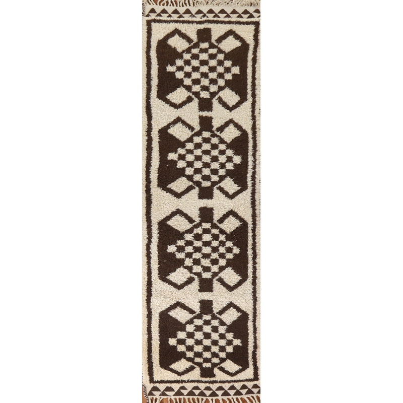 Natural Dye Anatolian Oriental Runner Rug 3x13
