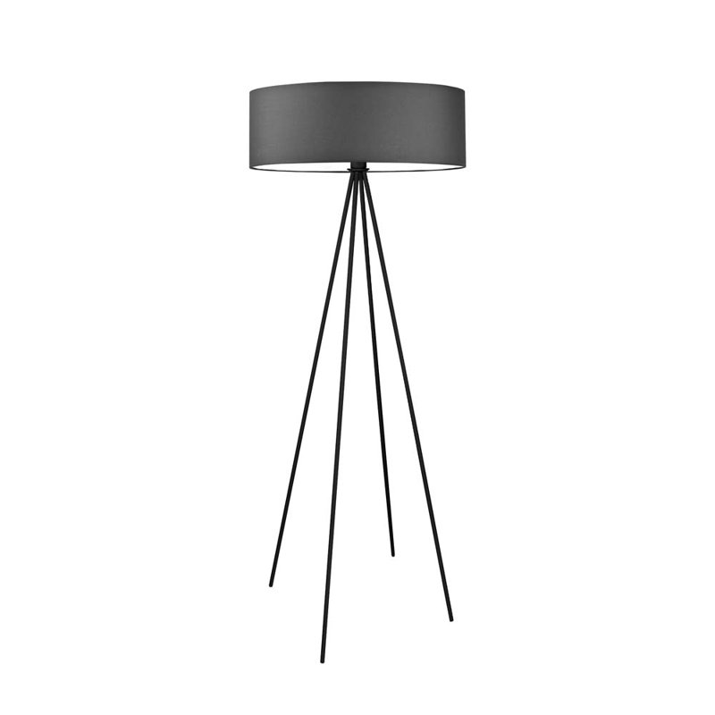 Arnesha 157cm Traditional Floor Lamp, Graphite, Black
