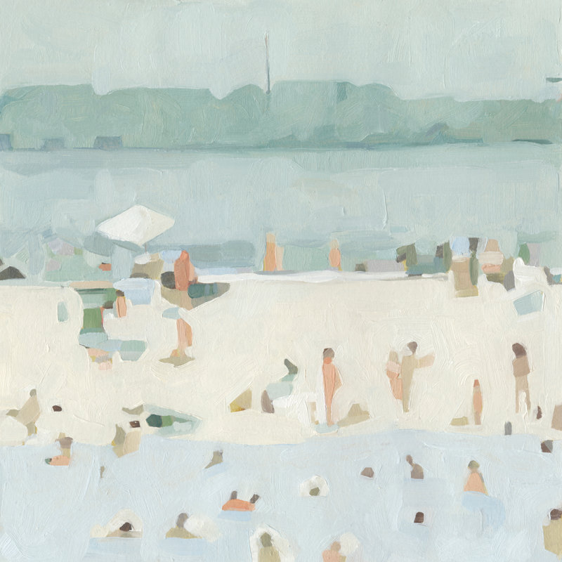 Sea Sandbar I by Emma Scarvey - Wrapped Canvas Painting, 51cm H x 51cm W