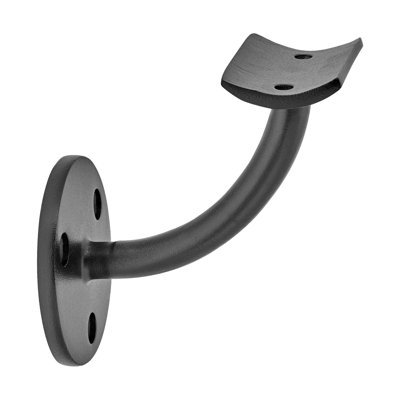 Support de main courante à 3 vis de 2 po de diamètre noir mat pour barre de 2 pouces