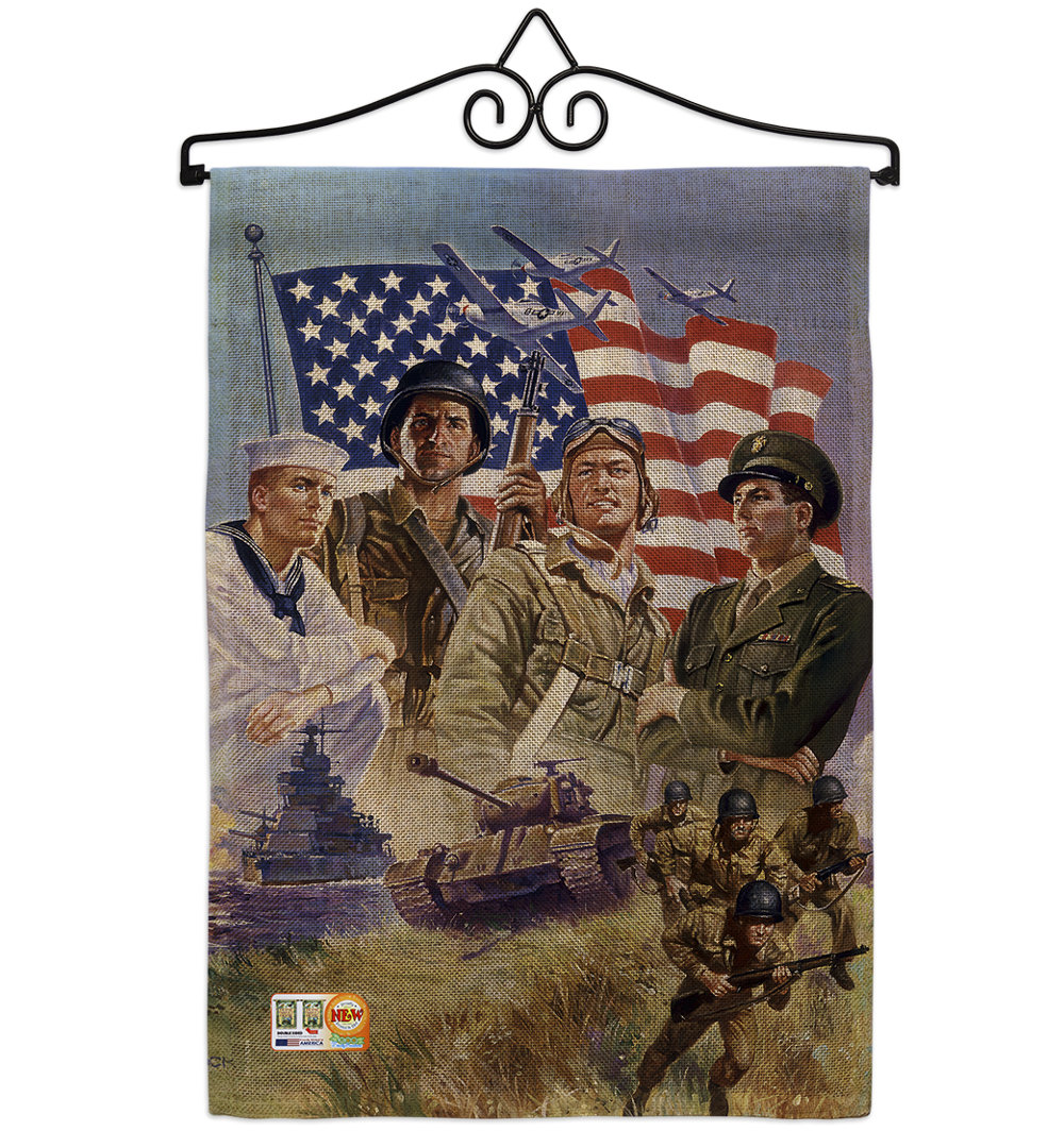 Oshin Double Sided 18.5'' H x 13'' W Polyester Flag Set The Holiday Aisle®