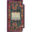 Blue Rectangle Wool Floral Medallion Hand Knotted Pile Antique 1930s Rug