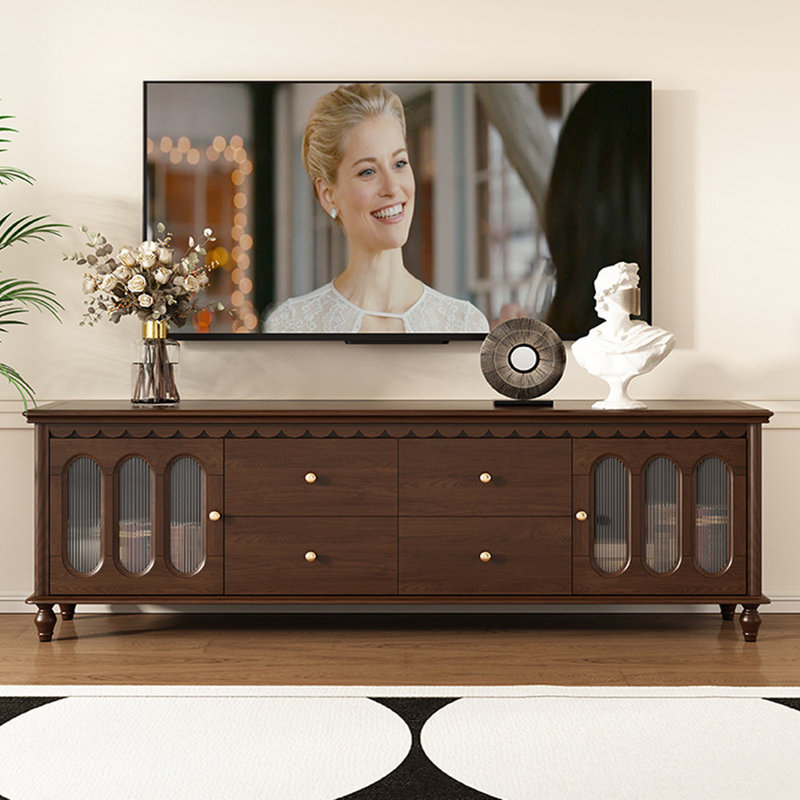 Meuble télé avec rangement français rétro, H 25,79 po x P 17,72 po x l 86,61 po