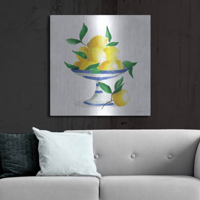 Art mural en métal Winro Porter «espagnol citrons 2» par Mercedes Lopez