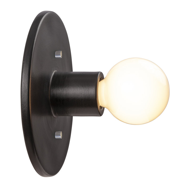 1 - Light Flush Mounted Sconce, Carbon Matte Black