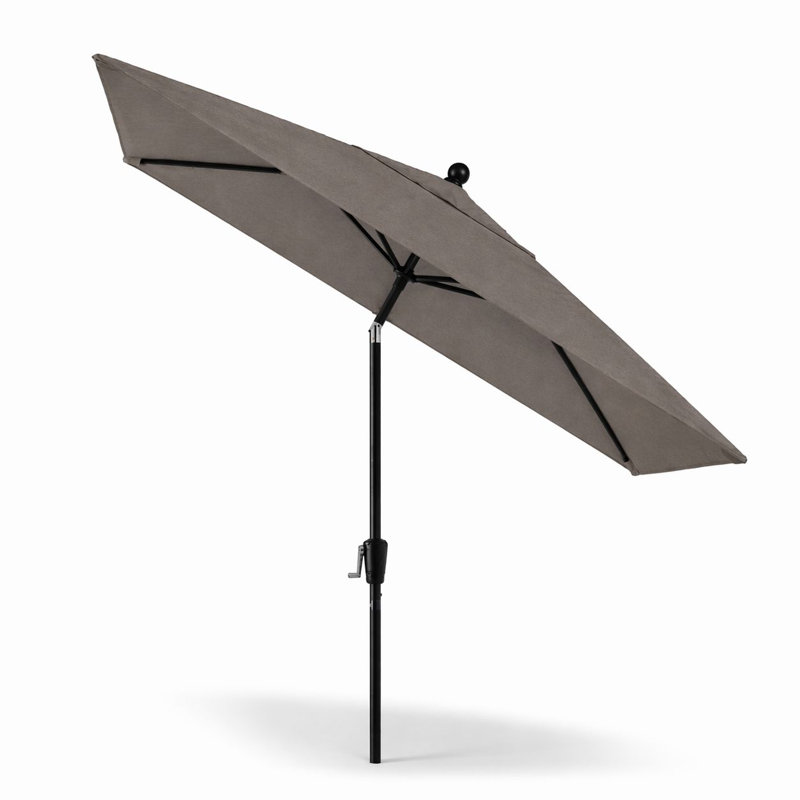 Natalie 103'' x 78'' Rectangular Market Umbrella, Starring Gray, Spectrum Graphite Sunbrella® Plainweave