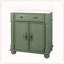 Meuble-lavabo Mid-Century avec base colonne romaine, vert