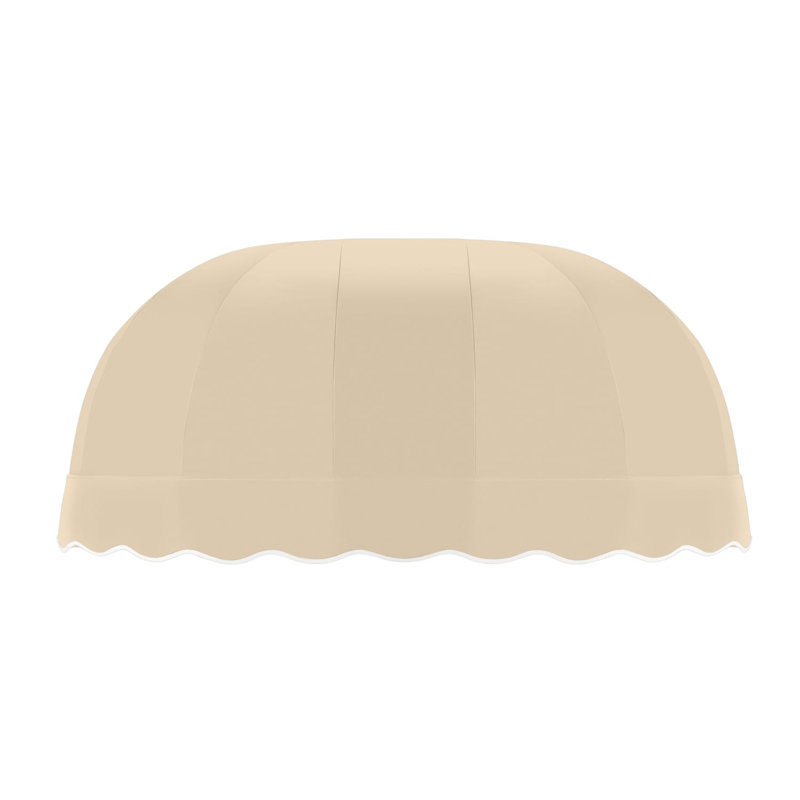 Auvent fixe en tissu acrylique Awntech Chicago, Tanné, H 33,25 po x l 88,5 po x P 26,25 po