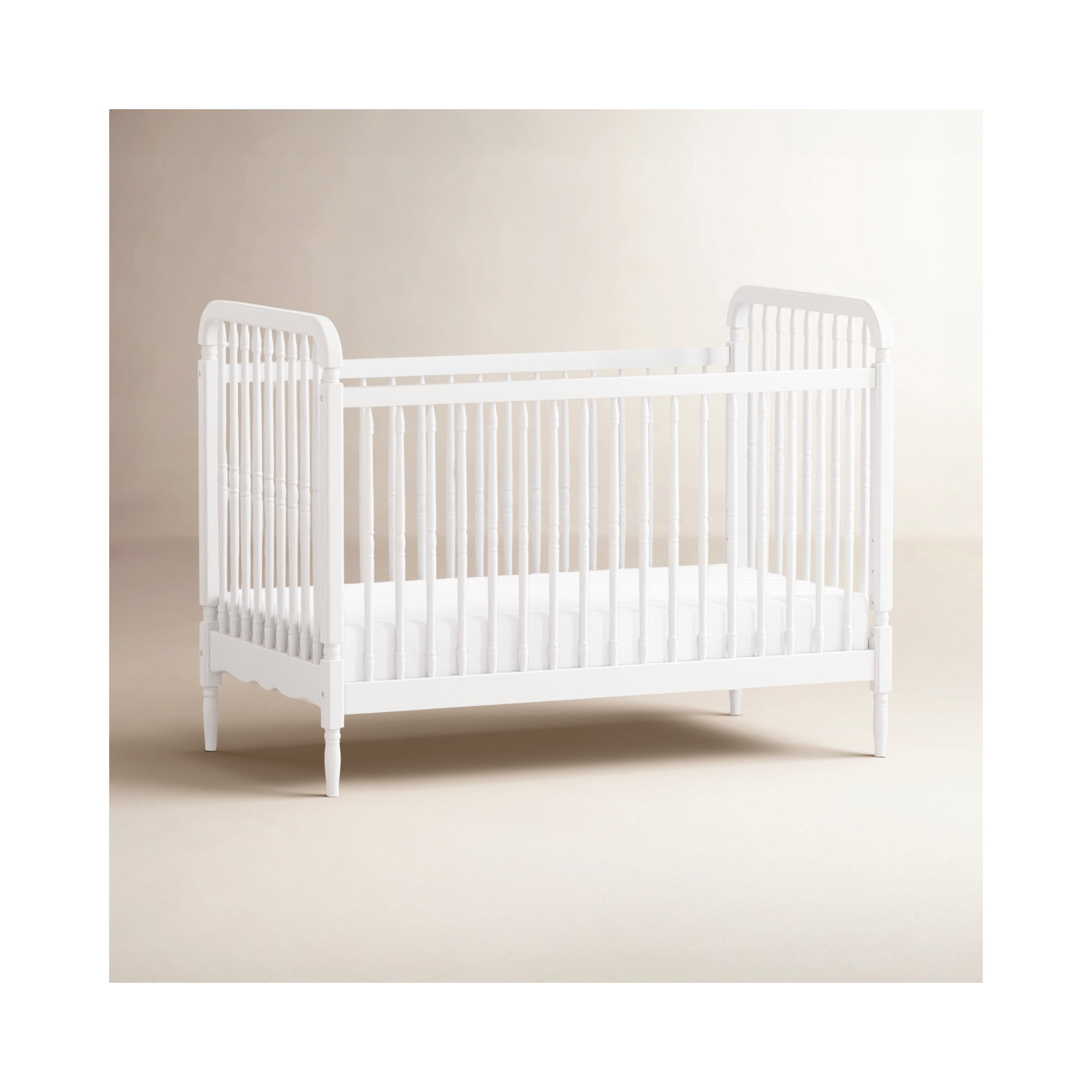 Liberty 3-in-1 Convertible Crib, Warm White