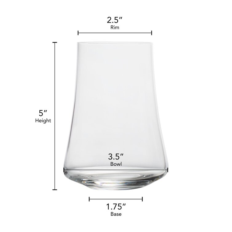 Mikasa Amelia Highball Glasses Set of 4, 15.25 oz - Clear