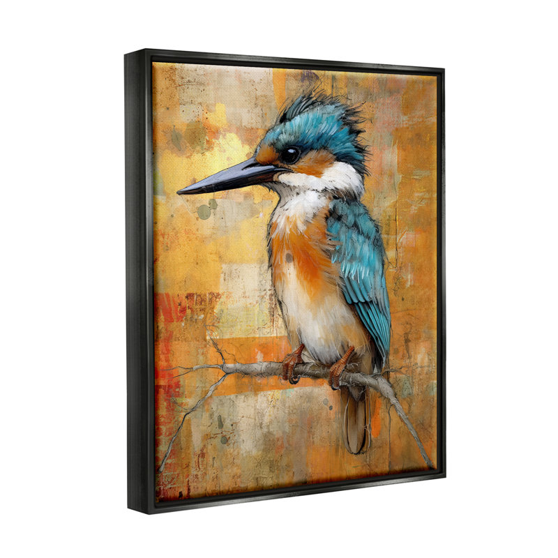 Blue Jay Painting with Black Floater Frame, 25" x 31"