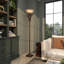 Metal Antique Style Brown Torchiere