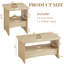 Ensemble de 3 tables basses et tables de bout Farmhouse-1073700750