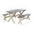 Marina 4 - Person Acacia Wood Patio Dining Set with Rectangular Table-38808255