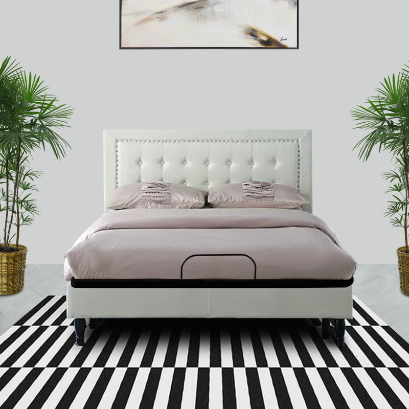 Shartlesville 15-inch Adjustable Bed Base With Head and Foot Incline, Remote, Easy Assembly, Split California King