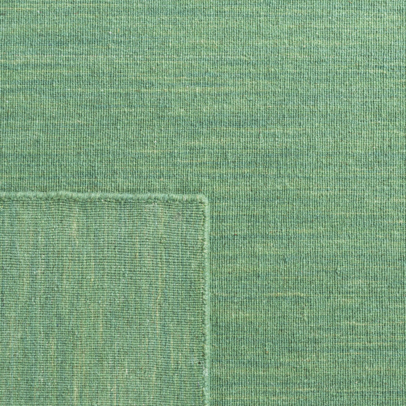 Tapis vert en laine / coton tissé à la main Kilim, Rectangle 4pi x 6 pi
