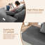 Causeuse surdimensionnée en velours côtelé avec 2 coussins et poches latérales Boneless-1326484237