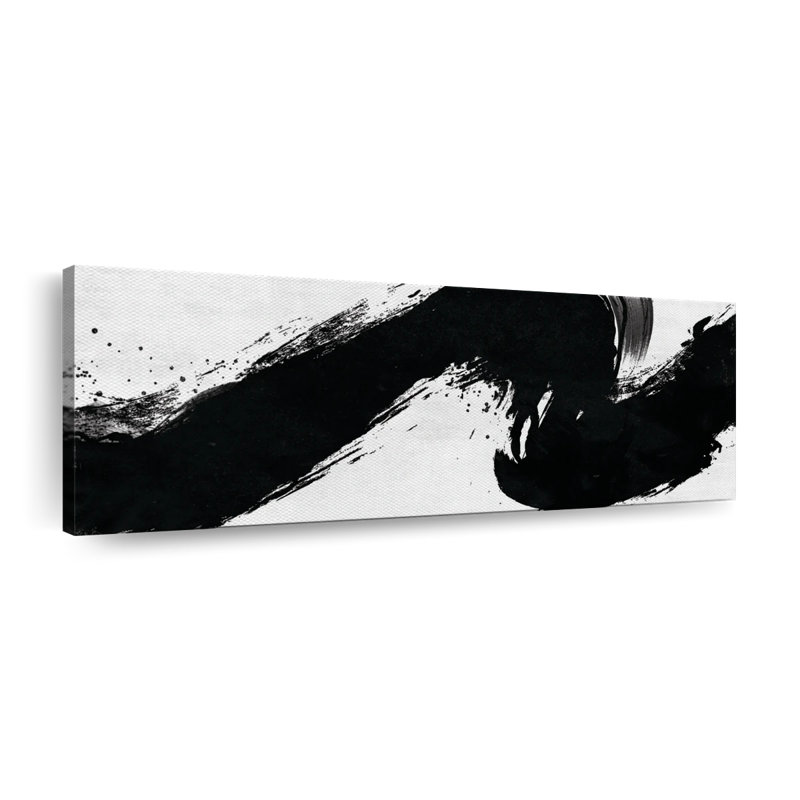 Abstract Stroke On Canvas Print, 8" H x 24" W x 1" D