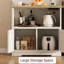 Étagère Bakers avec armoire de rangement, support pour micro-ondes avec prises de courant-72294796