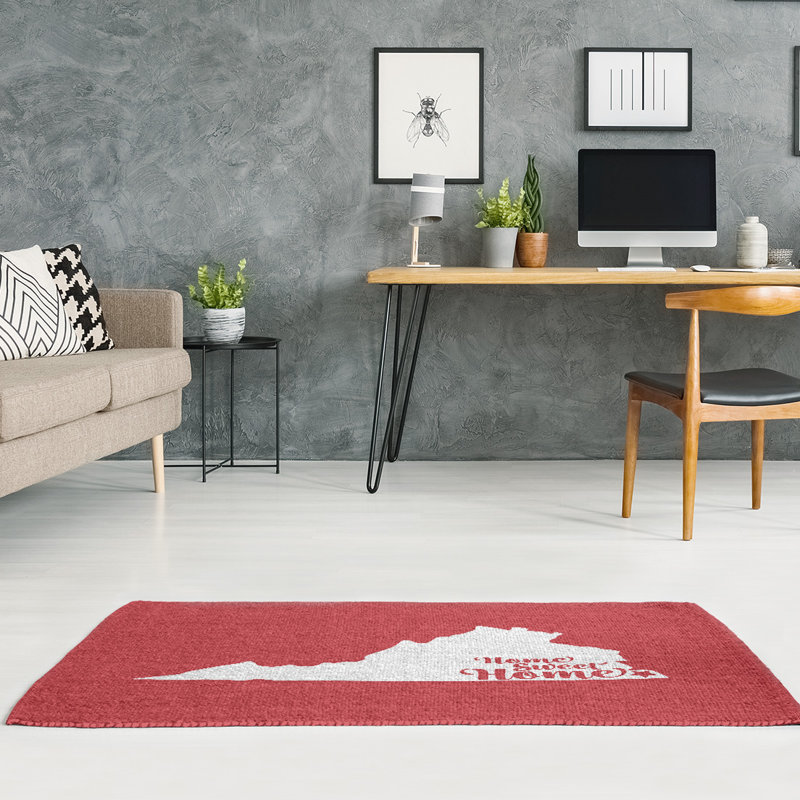 Tapis rouge Moneca Home Sweet, Rectangle 5 pi x 7 pi