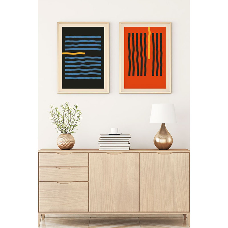 Élégantes peintures décoratives en panneau de fibres à densité moyenne (2 pièces), 7,9 po x 11,8 po chacune | 100% panneau de fibres à densité moyenne avec une épaisseur de 0,12 pouce, cadre en bois massif à 100% avec une épaisseur de 1,0 pouce | Décoration murale élégante pour le salon, la chambre à coucher et le bureau