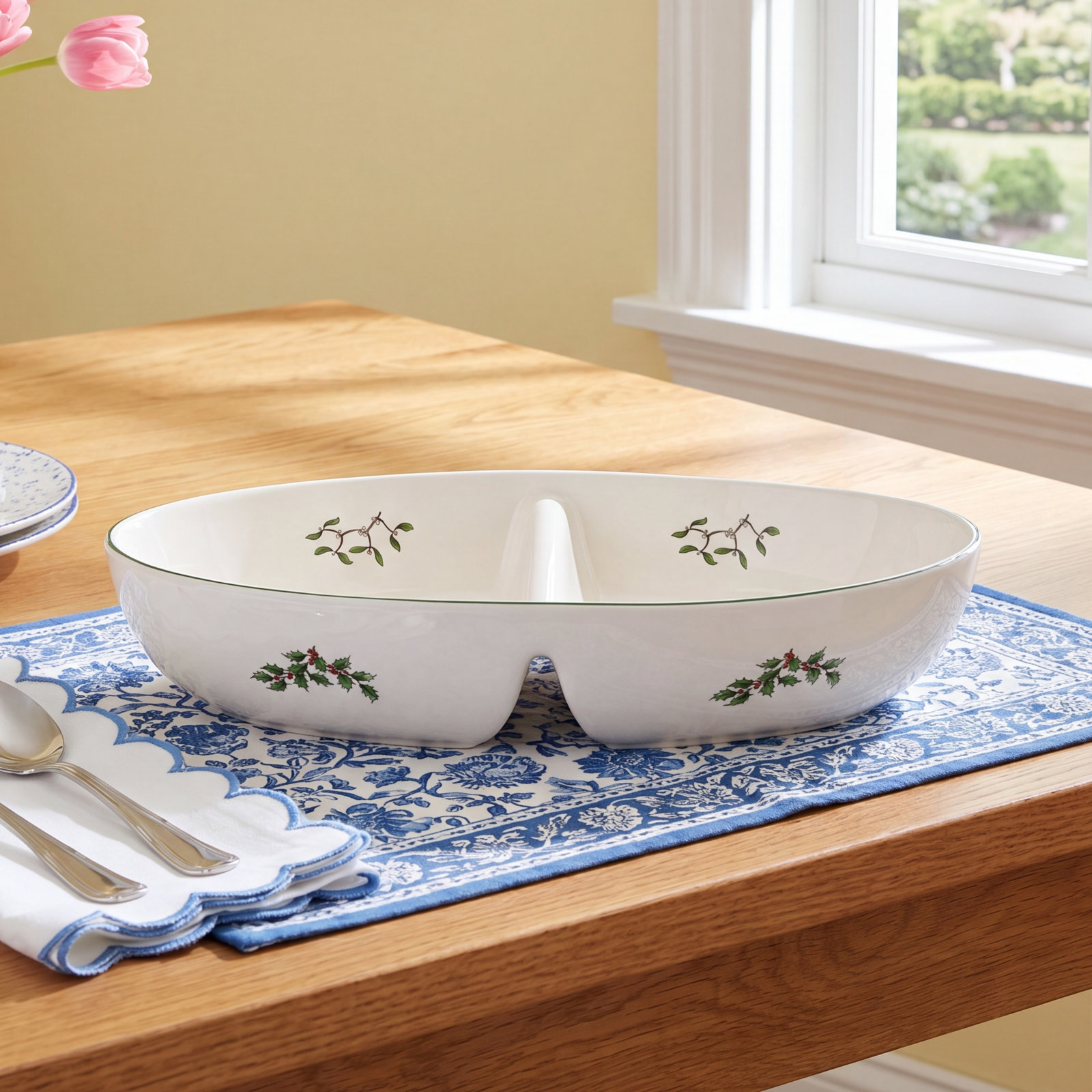 Christmas Tree Divided Serving Dish