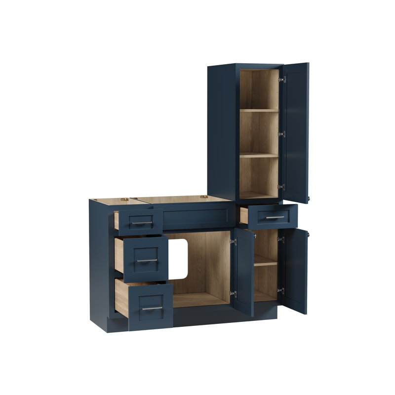 Ensemble de meuble-lavabo simple 51 po Disar, Bleu