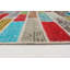 Tapis unique en laine noué à la main bleu / gris / jaune des années 2010 de 5 pi 7 po x 7 pi 8 po Kametra