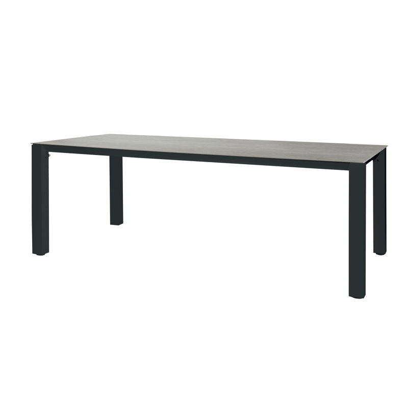 Table de salle à manger Machar, L 39,38 po x L 78,75 po x H 29,5 po, Noir, gris