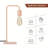 Rose Gold Desk Lamp - Edison Desk Lamp - Industrial Bedside Lamp For Bedroom, Living Room, Dormitory - Small Metal Lamp For Reading, Nightstand, Dressing Table-677008717