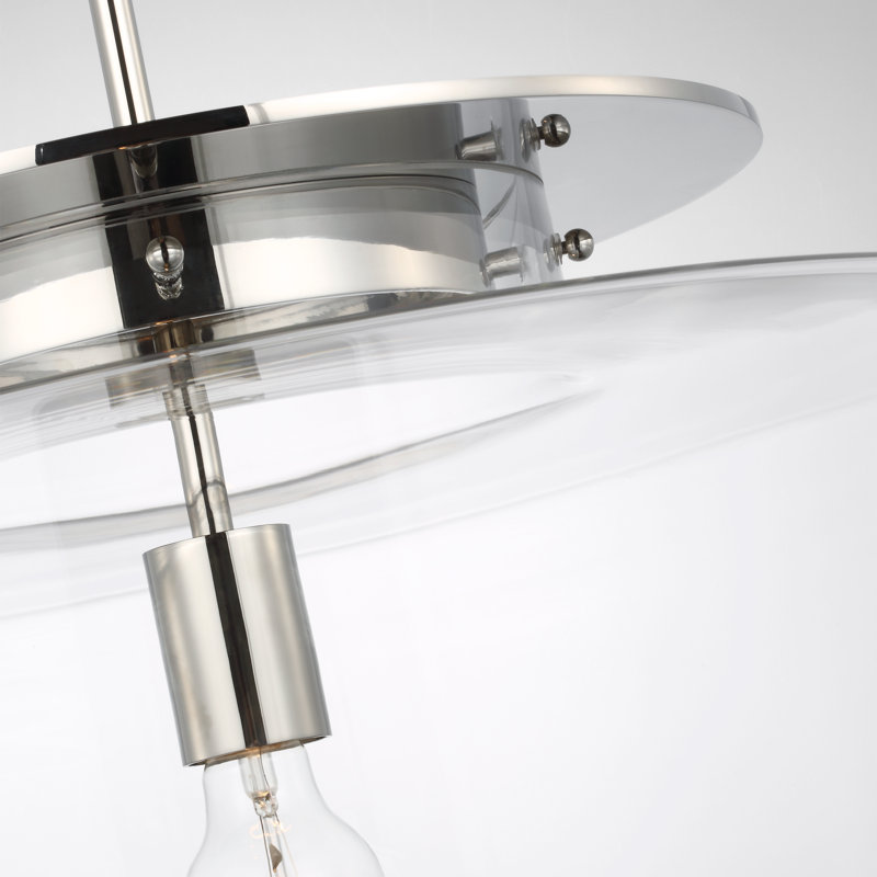 Elias 1 - Light Pendant, Polished Nickel, White