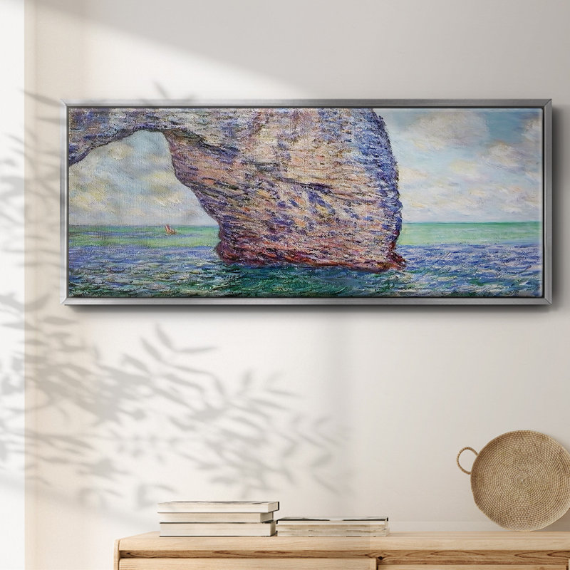 The Manneport at High Tide, 1885 - Toile encadrée, H 20 po x l 50 po
