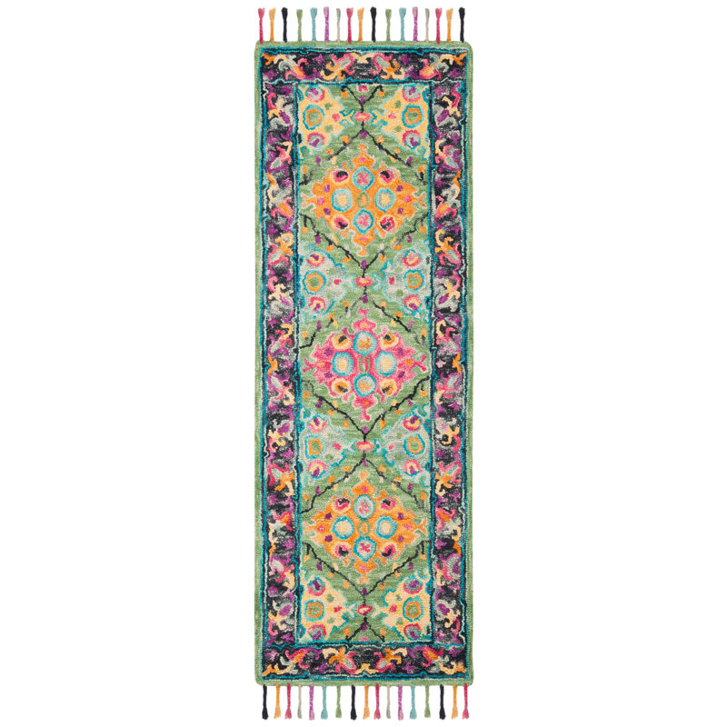 Vahakn Hand Tufted Wool Oriental Rug, Runner 2'3" x 9'