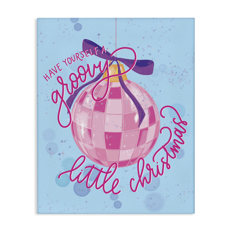 «Groovy Little Christmas Bauble», art mural par Rachel Nieman, H 20 po x l 16 po